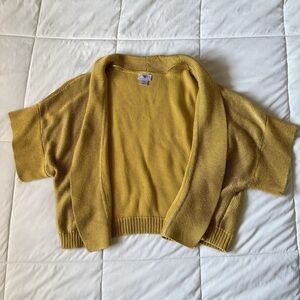 Worthington Knit Open Cropped Cardigan Sweater in Fun Green Size XL